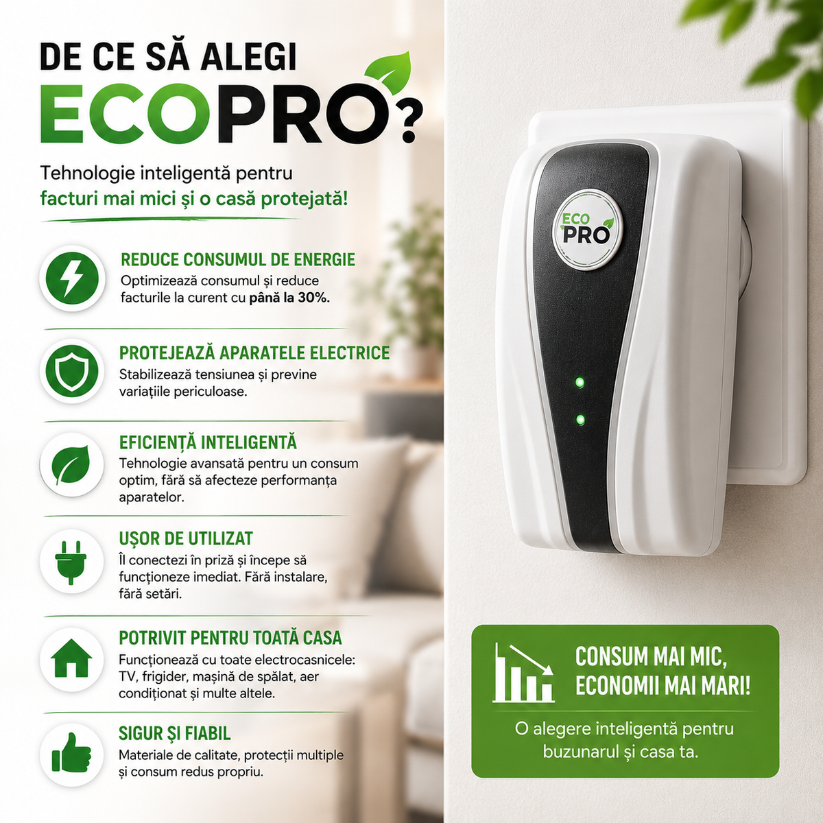 Economizor de Energie Casnic - EcoPro