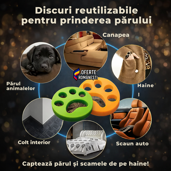 HairClean - Discuri Reutilizabile pentru Mașina de Spălat
